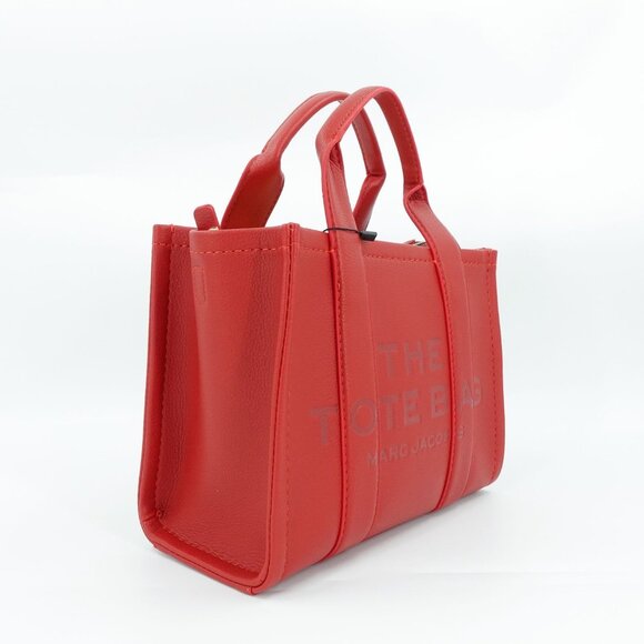 Marc Jacobs Women's The Small Tote Leather Bag Red OS - Picture 6 of 16